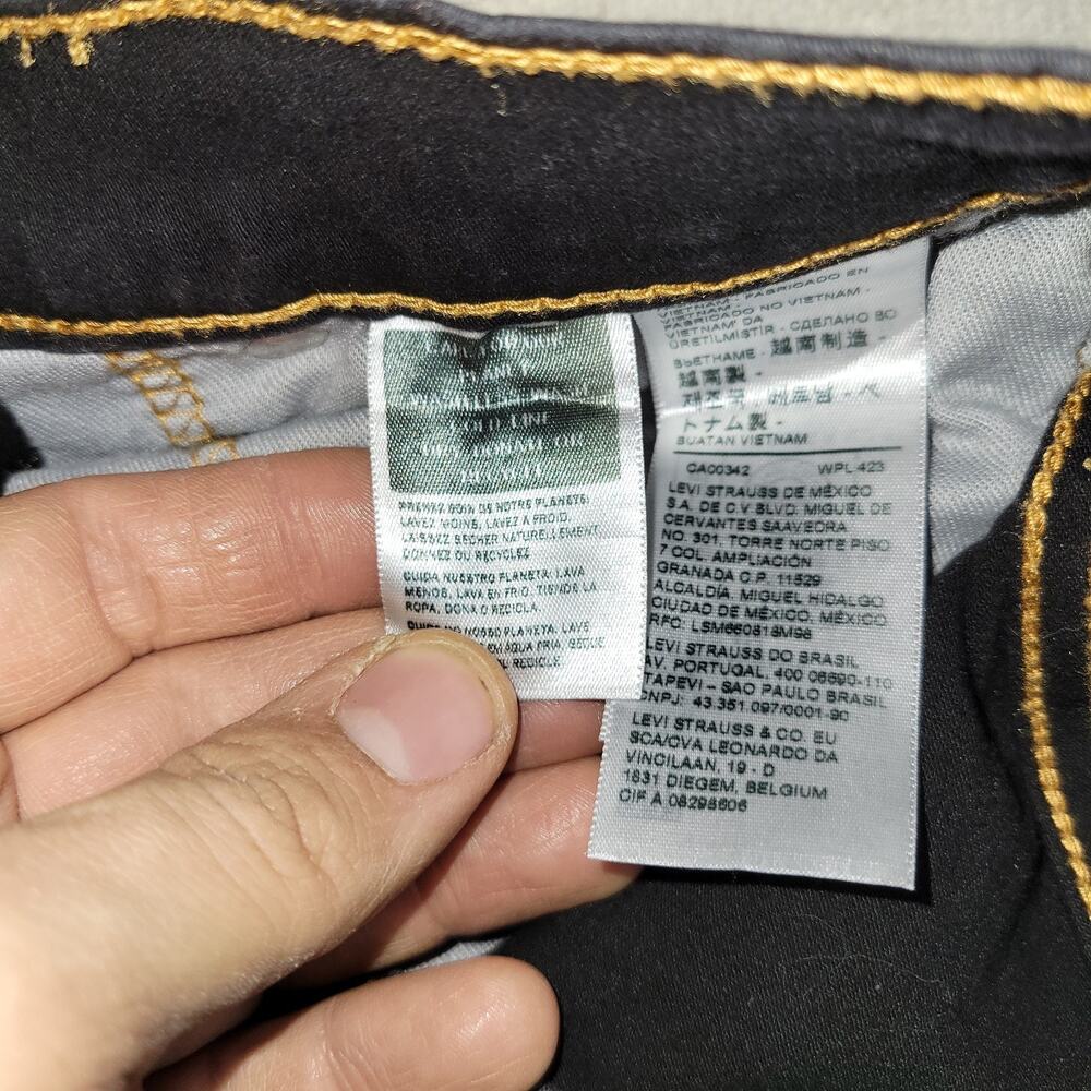 Levis Jeans Womens Size 30X30 Black Skinny Straight Pants WPL 423 Gorpcore Y2k - Picture 14 of 14